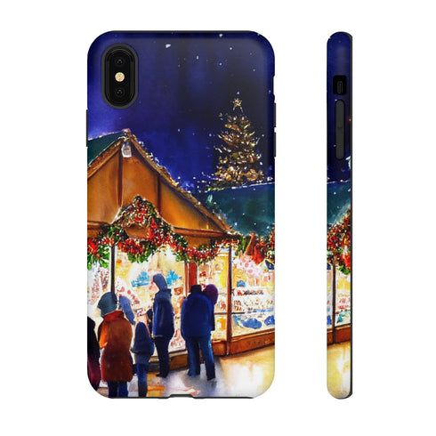 Shopping at the Christmas Market - Impact Resistant Phone Case iPhone XS MAX Matte